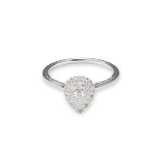 Bague " Thaïs" Or blanc et Diamant