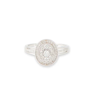 Bague " Anouk" Or blanc et Diamant