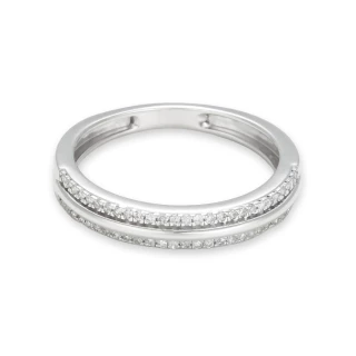 Bague " Lyse" Or blanc et Diamant