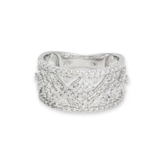 Bague " Léonie" Or blanc et Diamant