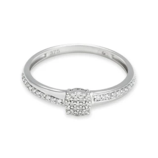 Bague " Solange" Or blanc et Diamant