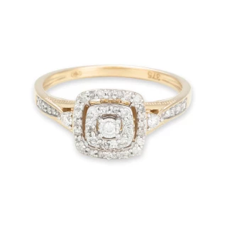 Bague " Sylvie" Or jaune et Diamant