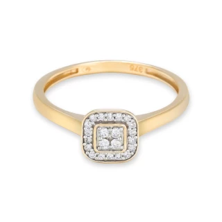 Bague " Viviane" Or jaune et Diamant