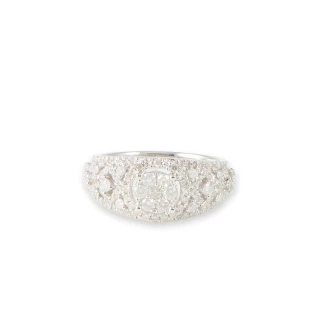 Bague " Béatrice" Or blanc et Diamant