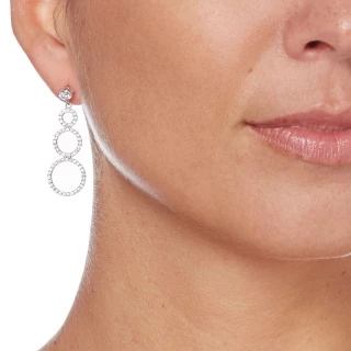 Boucles d'oreilles argent et oxydes de...