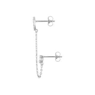 Boucle d'oreille "Princière" Or blanc