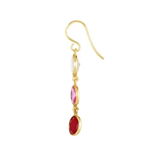 Boucles d'oreilles "Rosea" Quartz rose...
