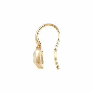 Boucles d'oreilles dorées montées d'un...