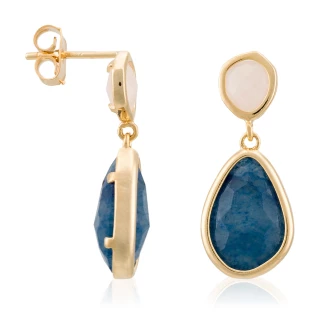 Boucles d'oreilles "Vélocia" Aventurin...