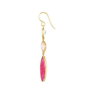 Boucles d'oreilles "Saisonis" Calcédoi...
