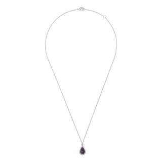Collier "Ondine" Améthyste Laiton
