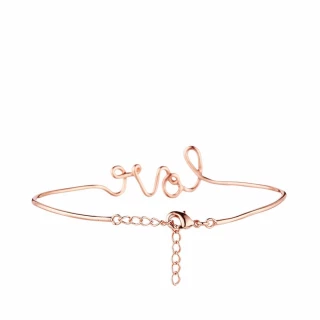 "LOVE" Bracelet jonc en fil lettering...