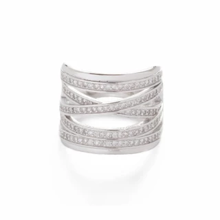 Bague "Entrelacs du soir" Argent 925