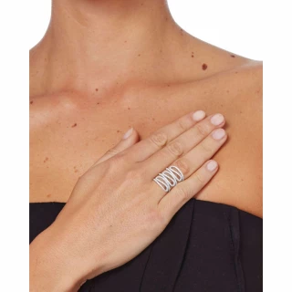 Bague "Infiniment Serpentin" Argent 92...