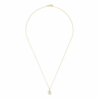 Pendentif coeur Or Jaune et Perle de c...