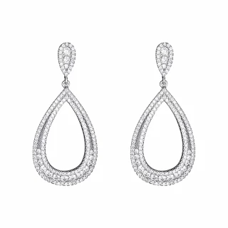 Boucles d'oreilles Argent et oxydes de zirconium - 003355