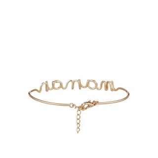 "MAMAN" Bracelet fil lettering doré à...
