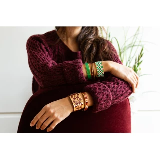 Bracelet Manchette ILLUSTROS violet fi...