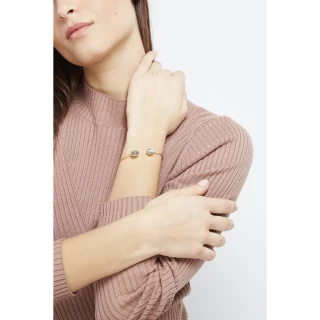 Bracelet jonc ouvert "Aude" laiton dor...