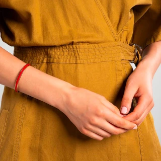 Bracelet Jonc CLASSISIS émail rouge fi...