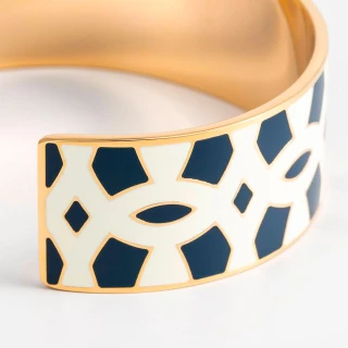 Bracelet Manchette VITRAILLEA émail bl...