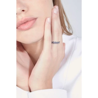 Bague "Princesse Saphir" Grace Or blan...
