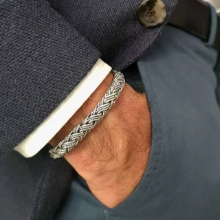 Bracelet Homme Argent massif 925 - HRM...