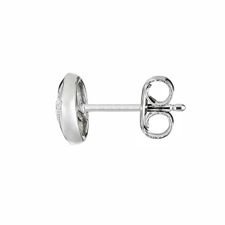 Boucles d'oreilles Or Blanc "AMOUR AU...