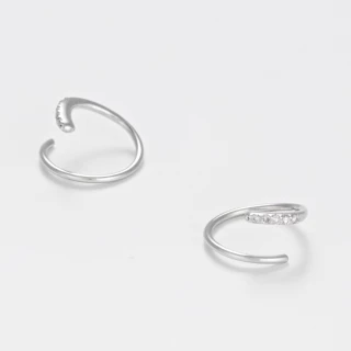 Boucles d'oreilles "Tourbillon" Or Bla...