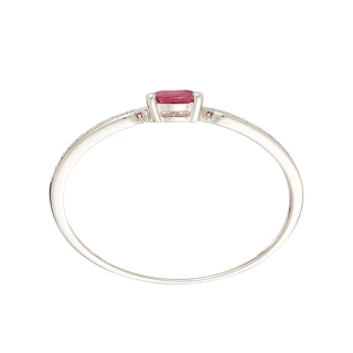 Bague "Maëlle" Or blanc et Rubis