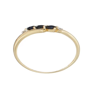 Bague " Lison" Or jaune et Saphir