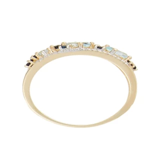 Bague "Adria" Or jaune et Multipierres