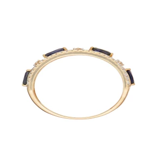 Bague "Marjolaine" Or jaune et Saphir