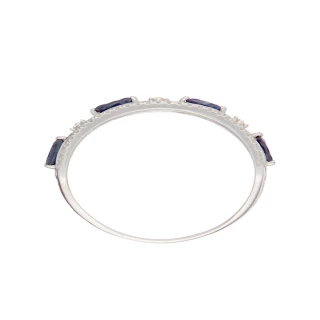 Bague "Marjolaine" Or blanc et Saphir