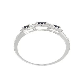 Bague "Cassandre" Or blanc et Saphir