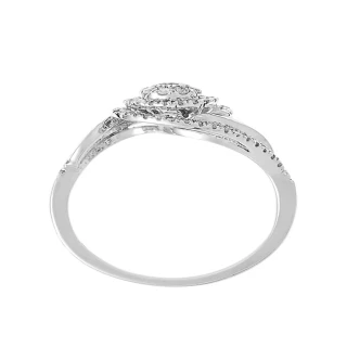 Bague " Juliette" Or blanc et Diamant