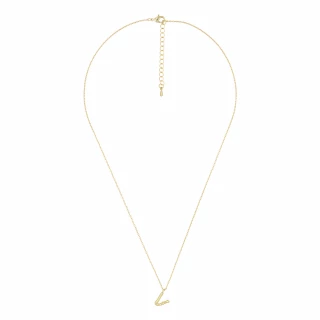 Collier Lettre V Bambou