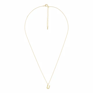 Collier Lettre U Bambou