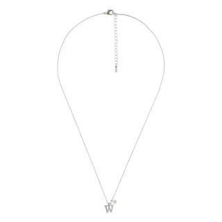 Collier Lettre W Zirconium