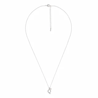 Collier Lettre Q Zirconium