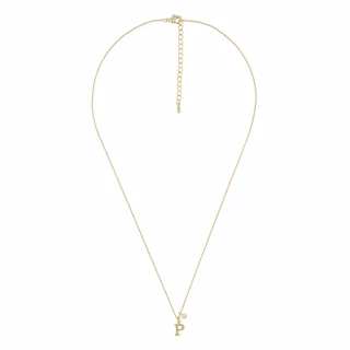 Collier Lettre P Zirconium