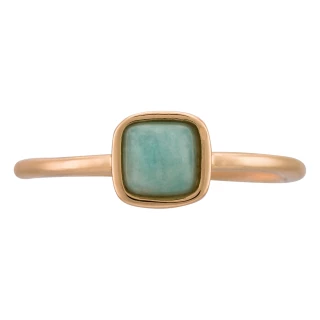 Bague "Arcadia" Amazonite verte Laiton...