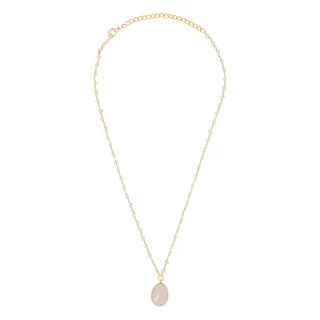 Collier "Nitescence" Quartz rose Laito...