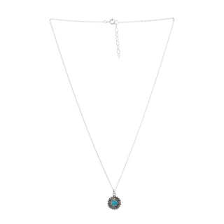 Collier "Níspero" Turquoise 0,07ct et...