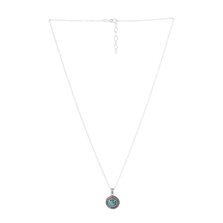 Collier argent massif et pierre nature...