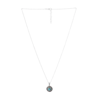 Collier "Pochote" Turquoise 0,10ct et...
