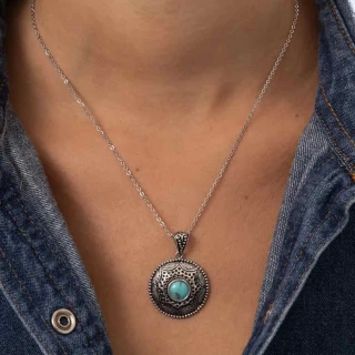 Pendentif "Tilico" Turquoise 1,50ct et...