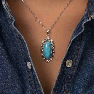 Pendentif  "Guarumo" Turquoise 7,57ct...