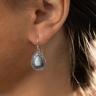 Boucle d'oreilles "Garbanzo" Larimar 2...
