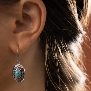 Boucle d'oreilles "Canela" Turquoise 1...